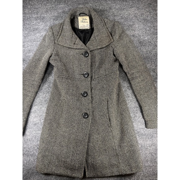 Urban Behavior Jackets & Blazers - Urban Behavior Herringbone Wool Blend Trench Coat Jacket Grey / Brown Size Small
